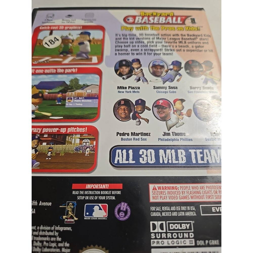 Backyard Baseball (Nintendo GameCube, 2003) Complete CIB Authentic Rare - Tested - Picture 4 of 10